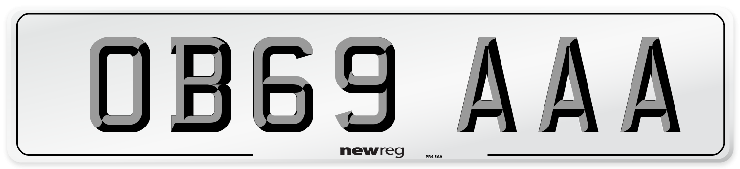 OB69 AAA Number Plate from New Reg